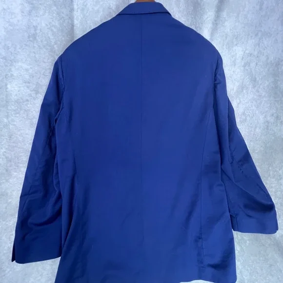 Luciano Carreli Angelico Italian Wool Blazer Sport Coat Royal Blue Mens 3 Button - Picture 7 of 16